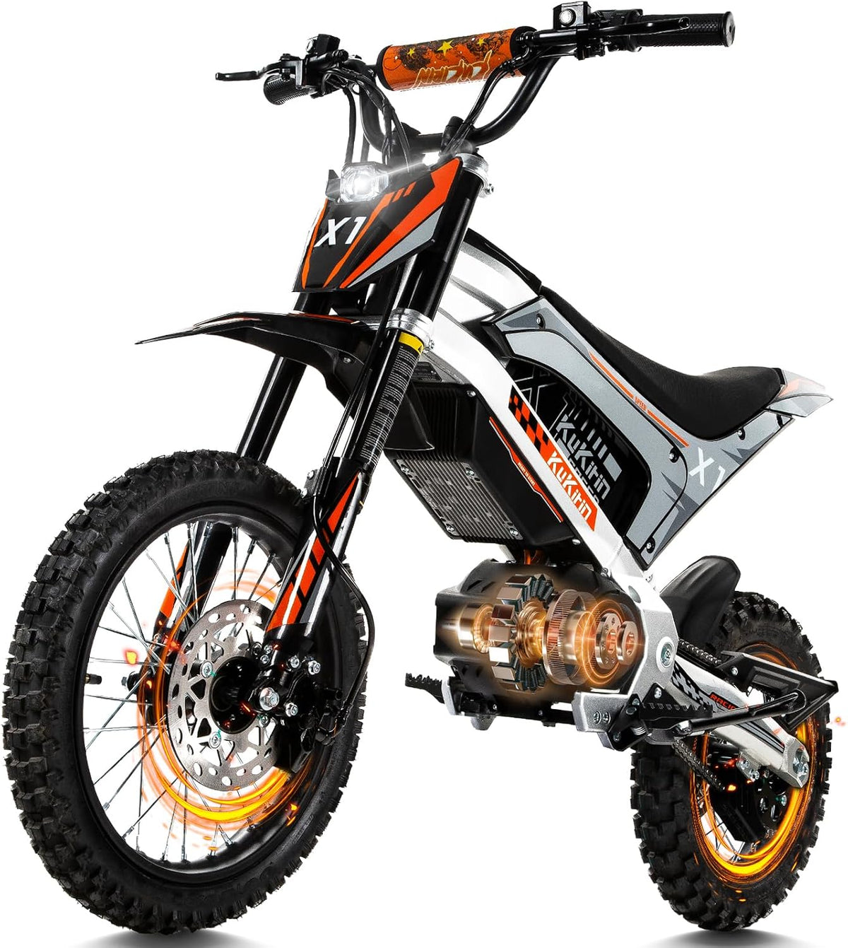 Vélos électriques OneSportWay – 48 V | 20.8 Ah, Noir/Orange/Blanc/Gris – KuKirin X1 VTT Electrique | Moteur Puissance et Batterie Autonomie 40KM