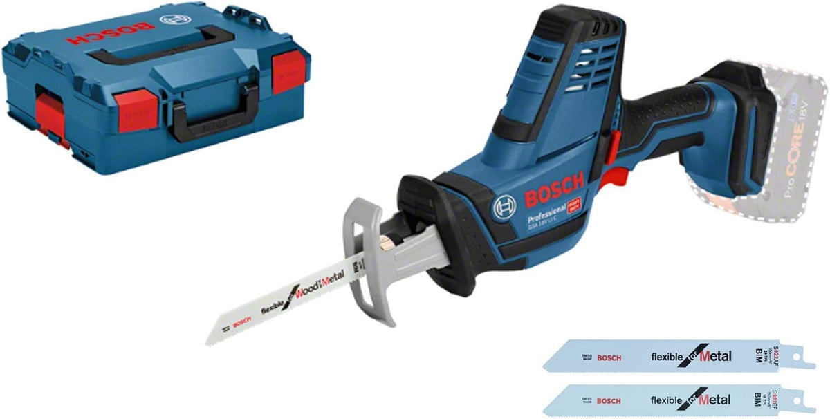 Outillage électroportatif Bosch Professional | 18 V, Bleu/Noir/Rouge/Gris – System scie sabre sans-fil GSA -LI C (version Compact