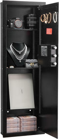armoire VEVOR, SS-1150QRDZ – 4 x 14,57 x 43,3 pouces / 102 x 370 x 1100 mm | Q235, Noir – Coffre-fort Mural | Forte Dissimulée pour Armes à Feu