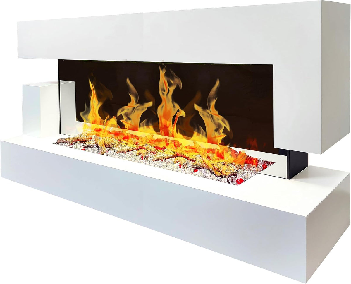 cheminée électrique Chemin'Arte | 150 cm, 2000 W – Blanc