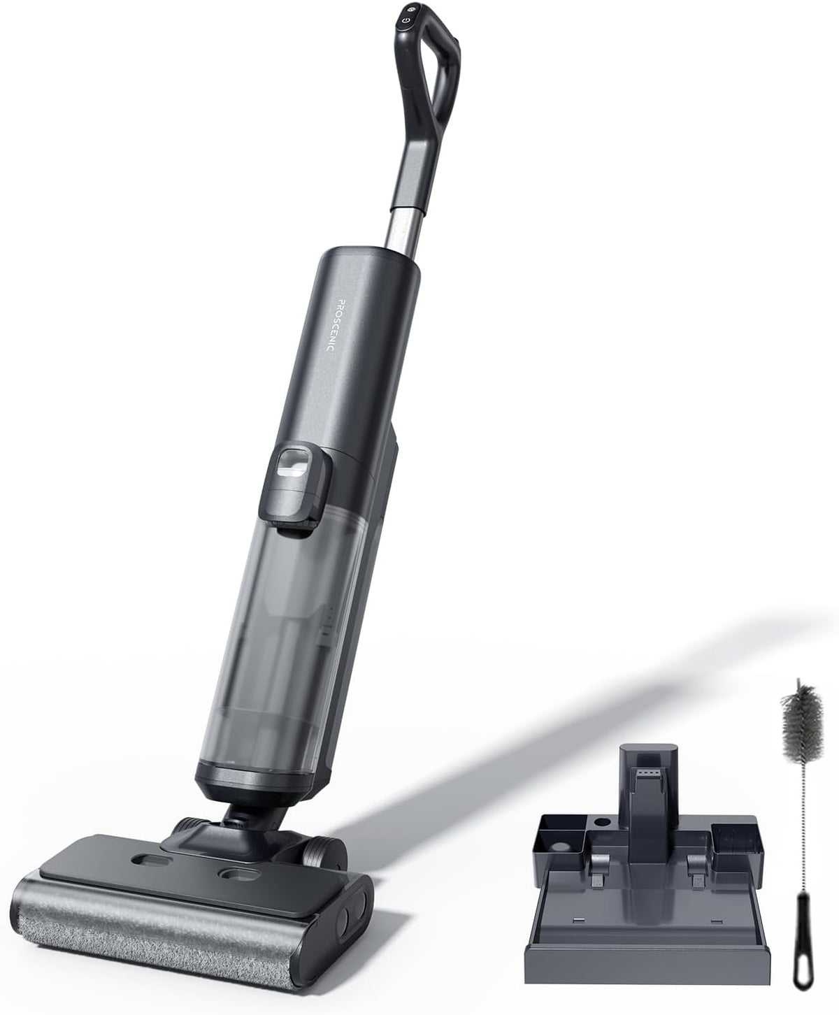 Proscenic aspirateur balai sans fil, aspirateur sans fil – 2 L | Gris, F20A Aspirateur Laveur sans Fil – Aspirateur Eau et Poussière