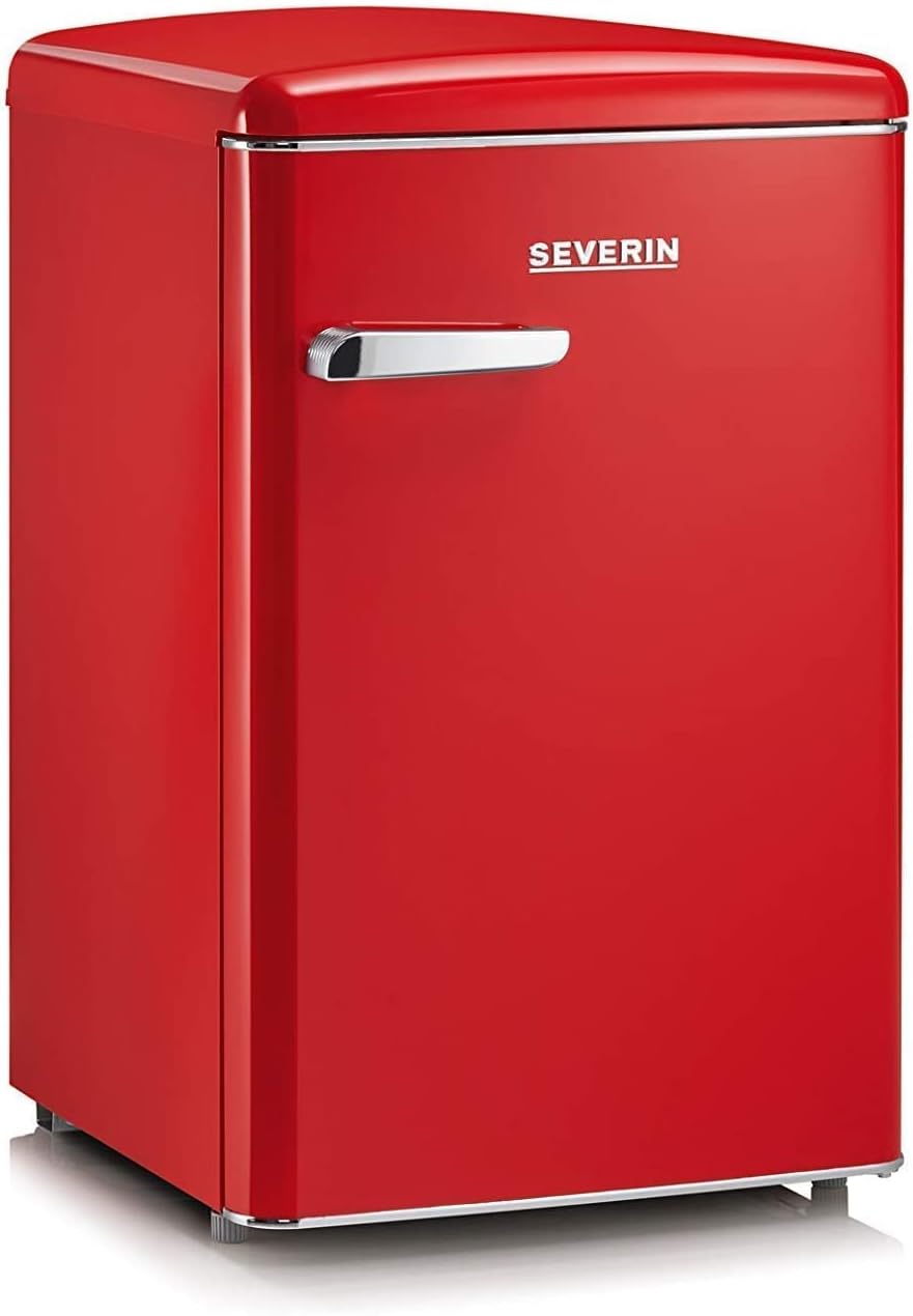réfrigérateur Severin – frigo | 55 cm, 108 L – 37 dB | Rouge, Congélateur – Pose libre | Longueur, Classe D – 110 kWh/an