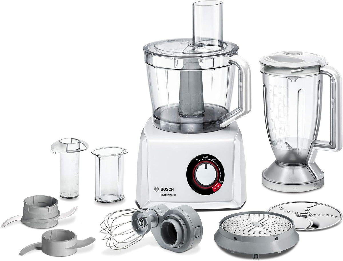 robot de cuisine Bosch – 1000 W | 3,9 L, Blanc – MultiTalent 8 MC812W501 | polyvalent avec plus de 50 fonctions