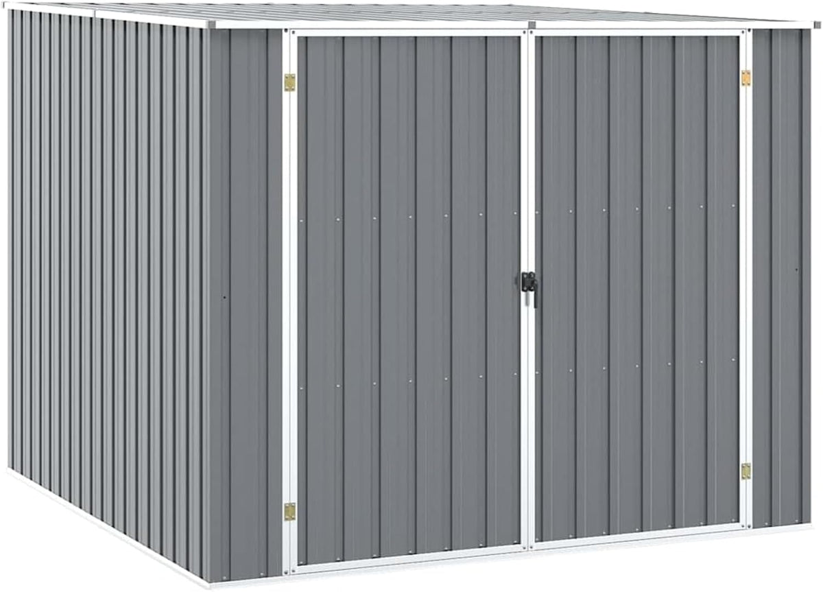 Abris de jardin Gecheer – 195x198x159 cm | acier galvanisé, gris – Abri de Jardin Acier galvanisé | Remise de Jardin avec 2 Portes