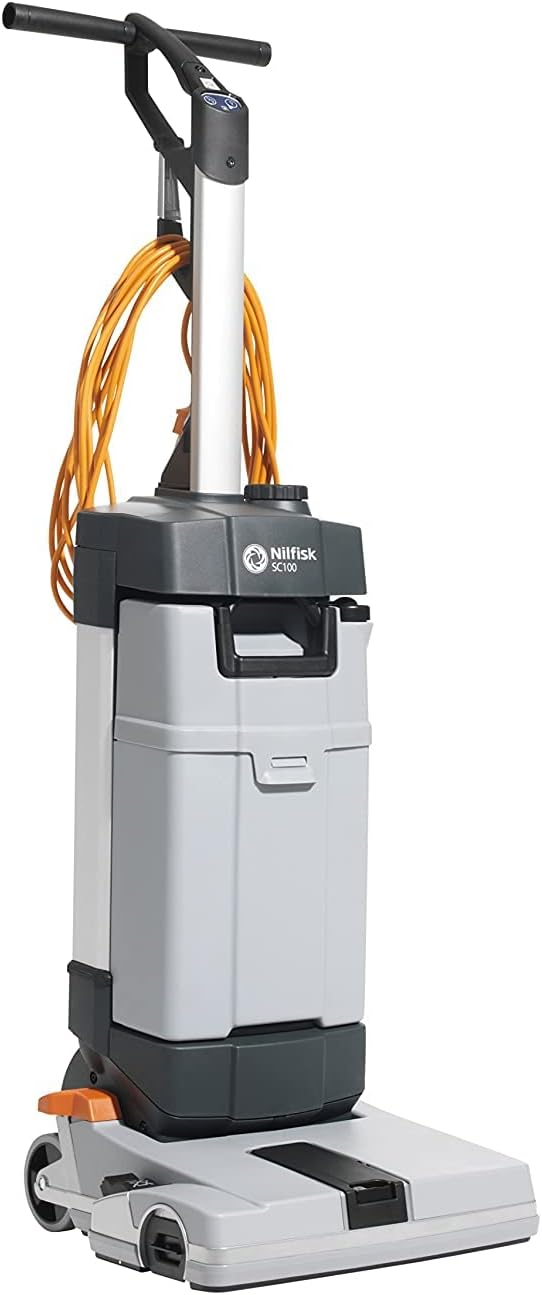 Nilfisk Robots aspirateurs, 31 cm – Gris/Noir/Orange | Machine à récurer SC100 E (nettoyage en profondeur dans les zones étroites