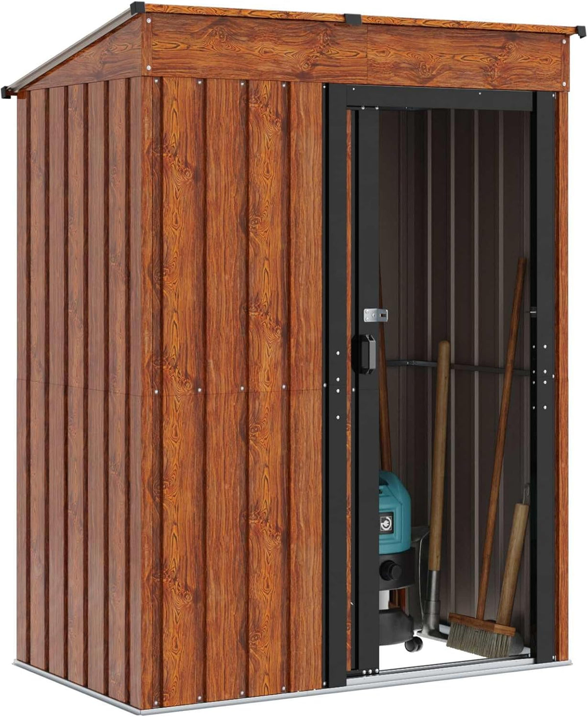 Abris de jardin vidaXL | 137 x 81 x 180 cm, Métал – Marron | Cabanons de Jardin Métал, Abri de Jardin et terrasse