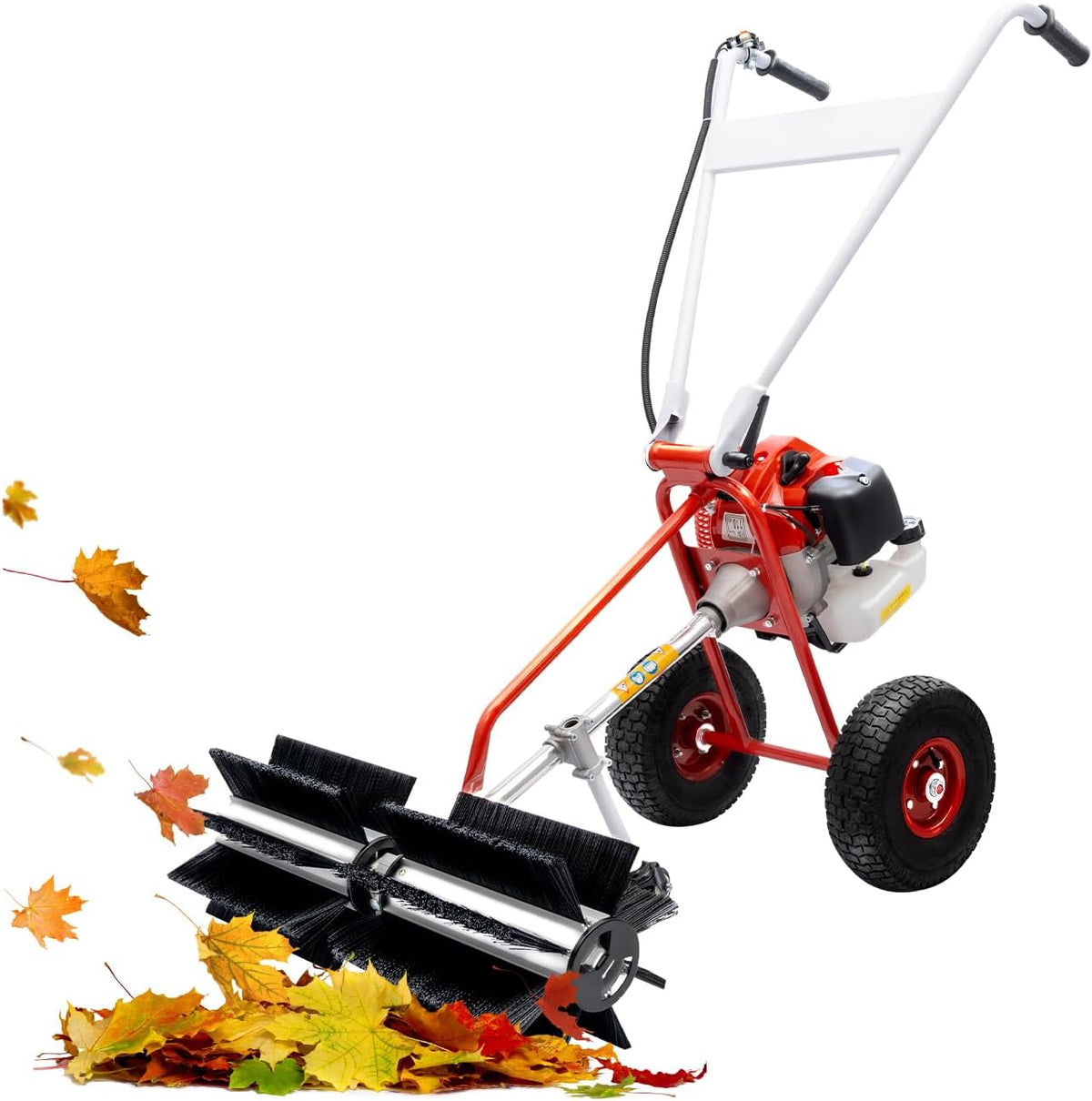 fraise à neige Kozivmo – 1,25 kW | 60 cm, 600 mm – Rouge/Noir/Blanc | 43CC Balayeuse à essence 2 temps /1, 7 CV Moteur Largeur max. du balai