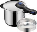 Autocuiseurs WMF | 22 cm, 6 litres – Argent/Noir | Perfect Plus - Autocuiseur rapide Ø de diamètre et demi, protection contre les flammes