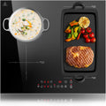 table de cuisson KICHPOWER – plaque de cuisson | 60 cm, 6000 W – Noir | Plaque Induction 4 Feux, 1 Zone Flexible – Plaque Induction Encastrable