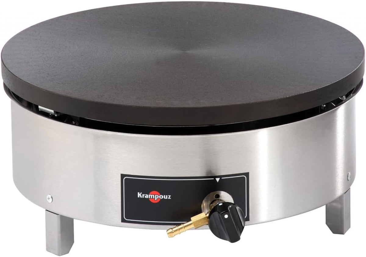 Électroménager spécialisé Krampouz | 40 cm, 6000w – Noir/Argent | Crêpière Fonte Inox - CGBIM4AA