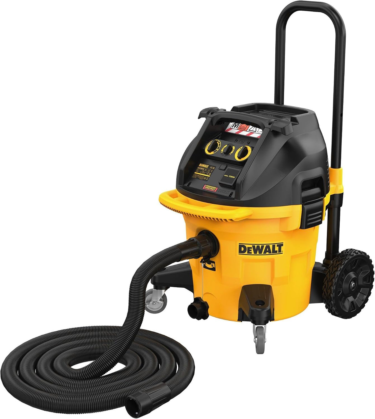DEWALT aspirateur eau et poussière, 38 L – Jaune/Noir | s - Classe M - DWV905M-QS
