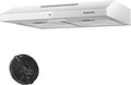 GASLAND hotte aspirante, 60 cm – 214 m | Blanc, Mode Circulation – Extraction Silencieuse ³/h | 3 Vitesses Commande Tactile