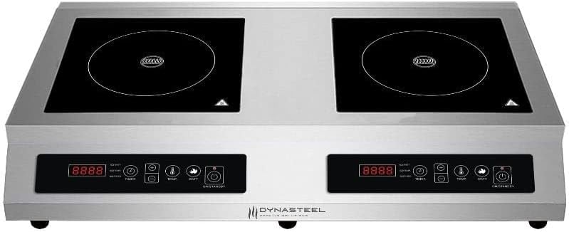 table de cuisson Dynasteel | plaque de cuisson, 1500 W – Noir/Argent | Plaque à Induction Double - 2000 +