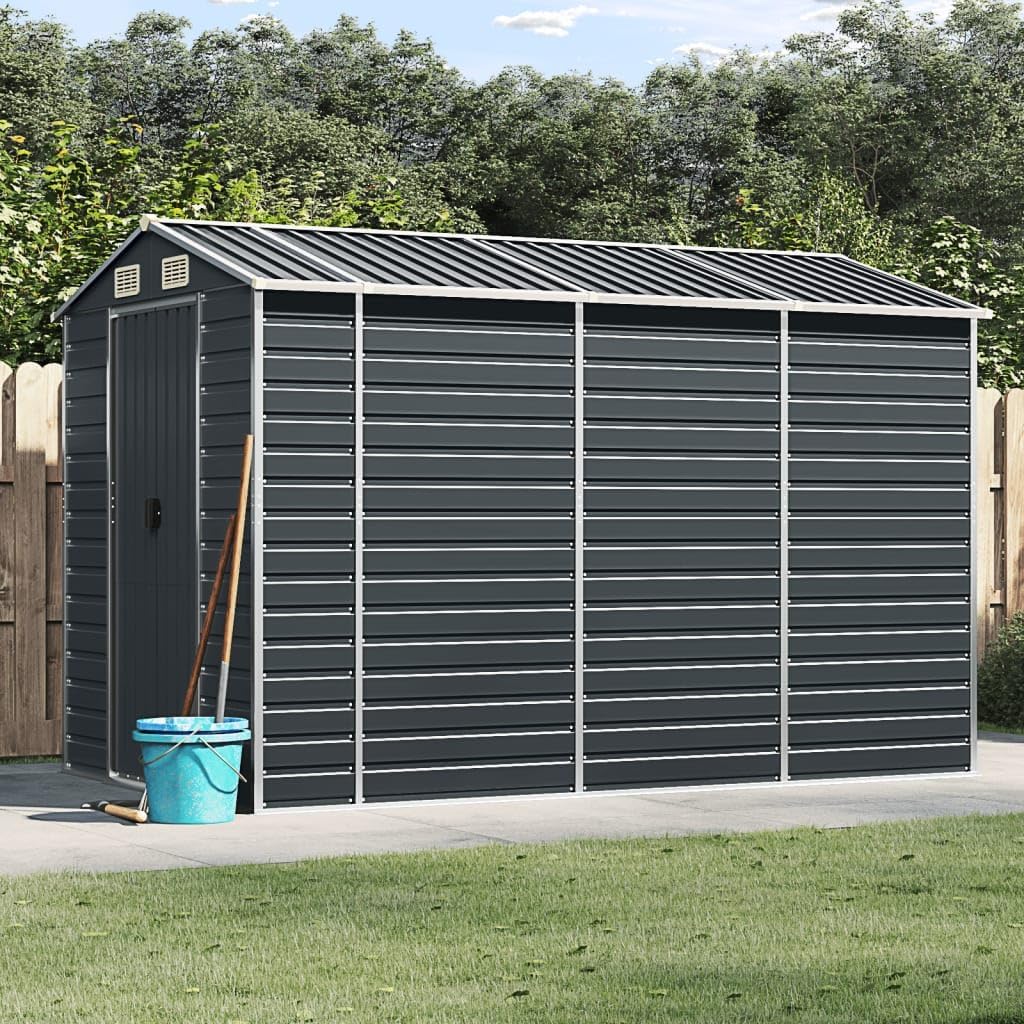 Générique Abris de jardin, 191x300x198 cm – 75.24 KG | acier galvanisé, anthracite – Abri de Jardin Acier galvanisé