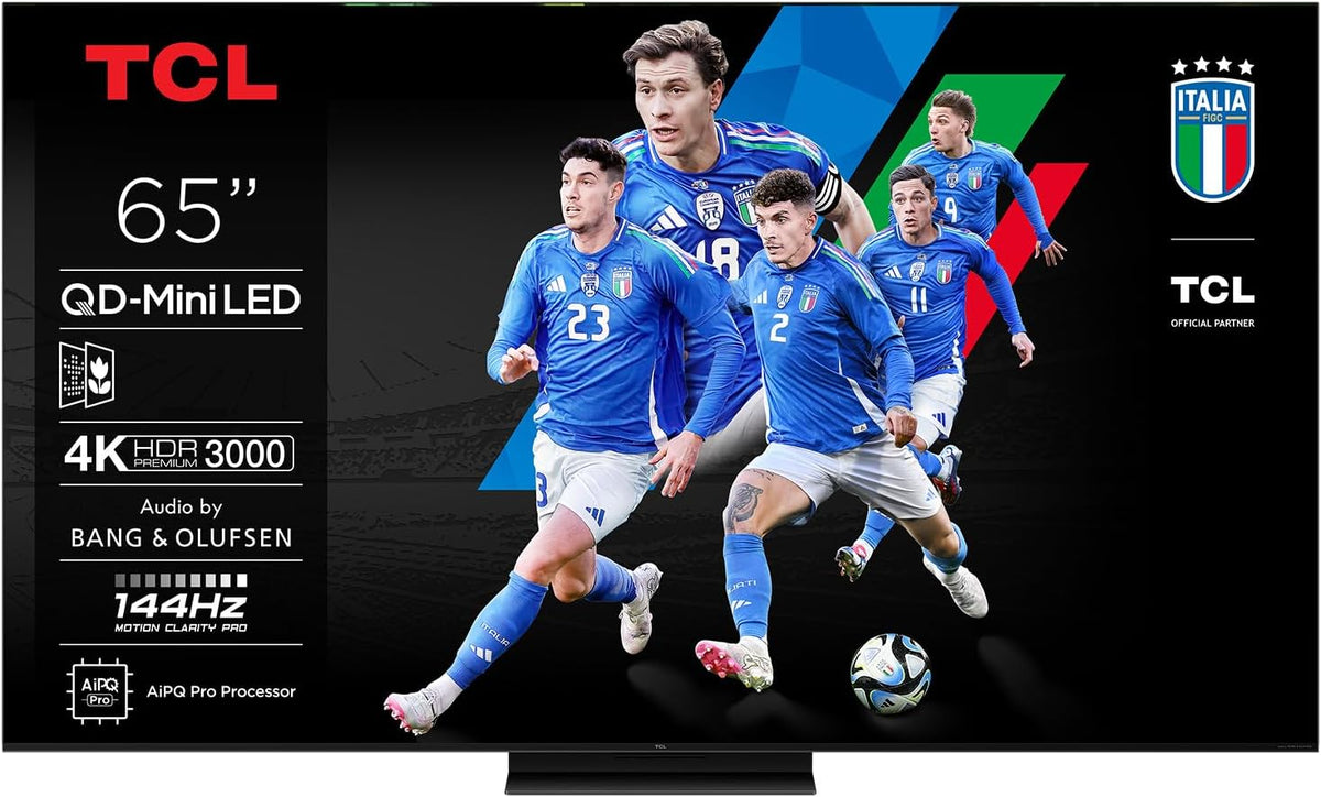 téléviseur TCL – TV | Noir, Panneau CrystGlow HVA – Audio de Bang & Olufsen | Game Master)