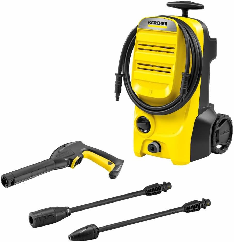 nettoyeur haute pression Kärcher – 130 bar | 420 l, 30 m – 4,6 kg | Jaune/Noir, K 4 Classic – Pression: max | Débit: /h