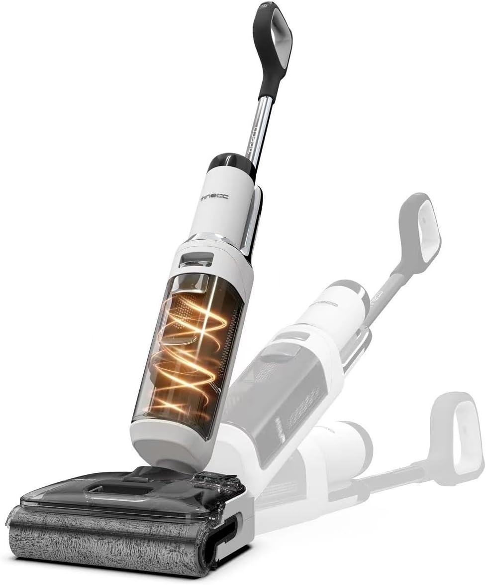 Aspirateurs balais et balais électriques Tineco | Blanc/Noir, Floor One Stretch S6 Aspirateur Laveur – Aspirateur Sec et Humide Puissant Intelligent