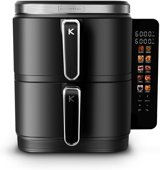 KITCHENCOOK friteuse à air chaud, air fryer – 12l | 2800w, Noir