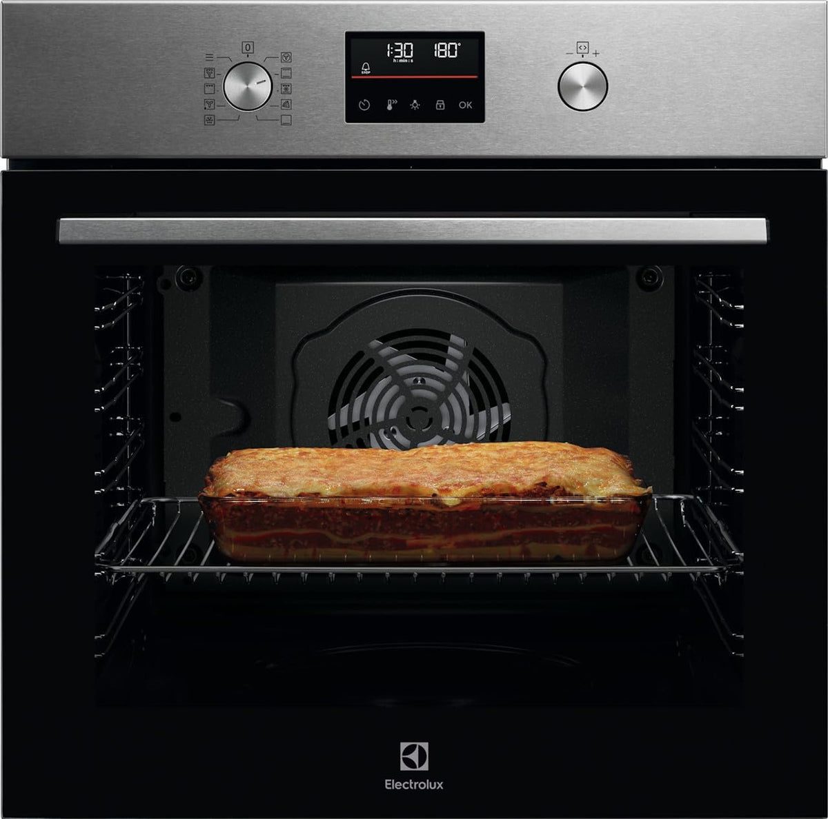 Fours encastrables Electrolux – Noir/Argent | FORNO 72LT MULTI9 A++ SURROUNDCOOK PIZZA PIROLITICO TOUCH INOX
