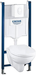 WC 1 pièce GROHE – Blanc/Bleu | 39116000 Ceramic Compact Solido Set WC, 39116000