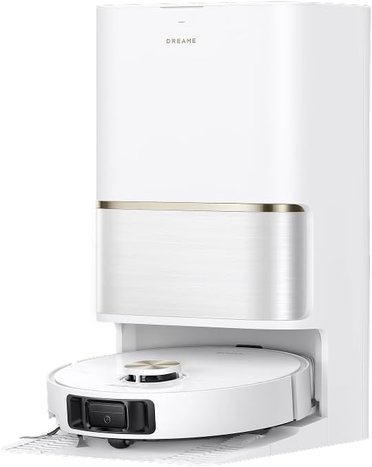 dreame robot aspirateur, aspirateur robot – Blanc | L50 Ultra AE Laveur, 28 000 Pa – 100 Jours de vidage Automatique