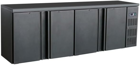 réfrigérateur CombiSteel – frigo | 698 L, Noir – Arrière Bar Réfrigéré - Portes Pleines