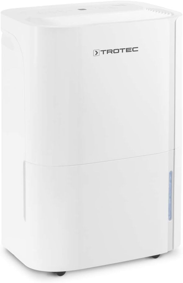 déshumidificateur TROTEC | 24 L, 50 m – Blanc | TTK 66 E, d'air /j – volume pièce ² | hygrostat - électrique avec fonction séchage linge et minuterie