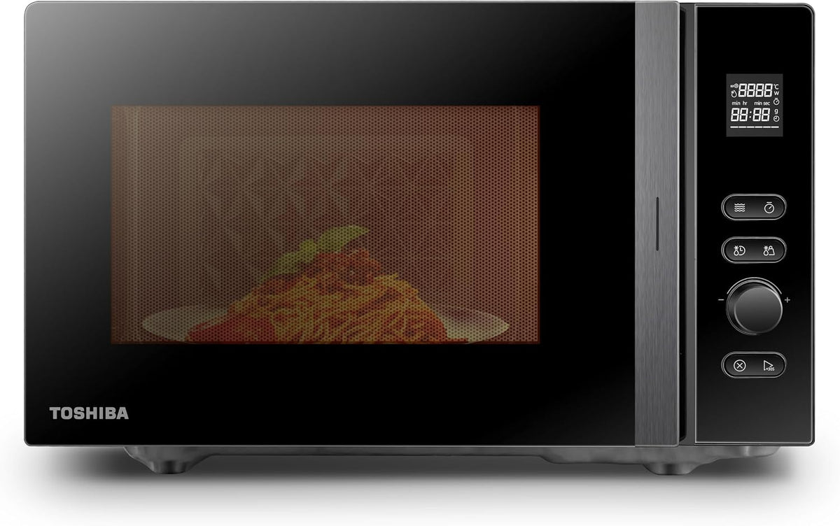 Classique Toshiba | 20 L, 800 W – Noir | Micro-ondes MV-AM20T(BK), 12 Menu automatique – 5 Niveaux de Puissance