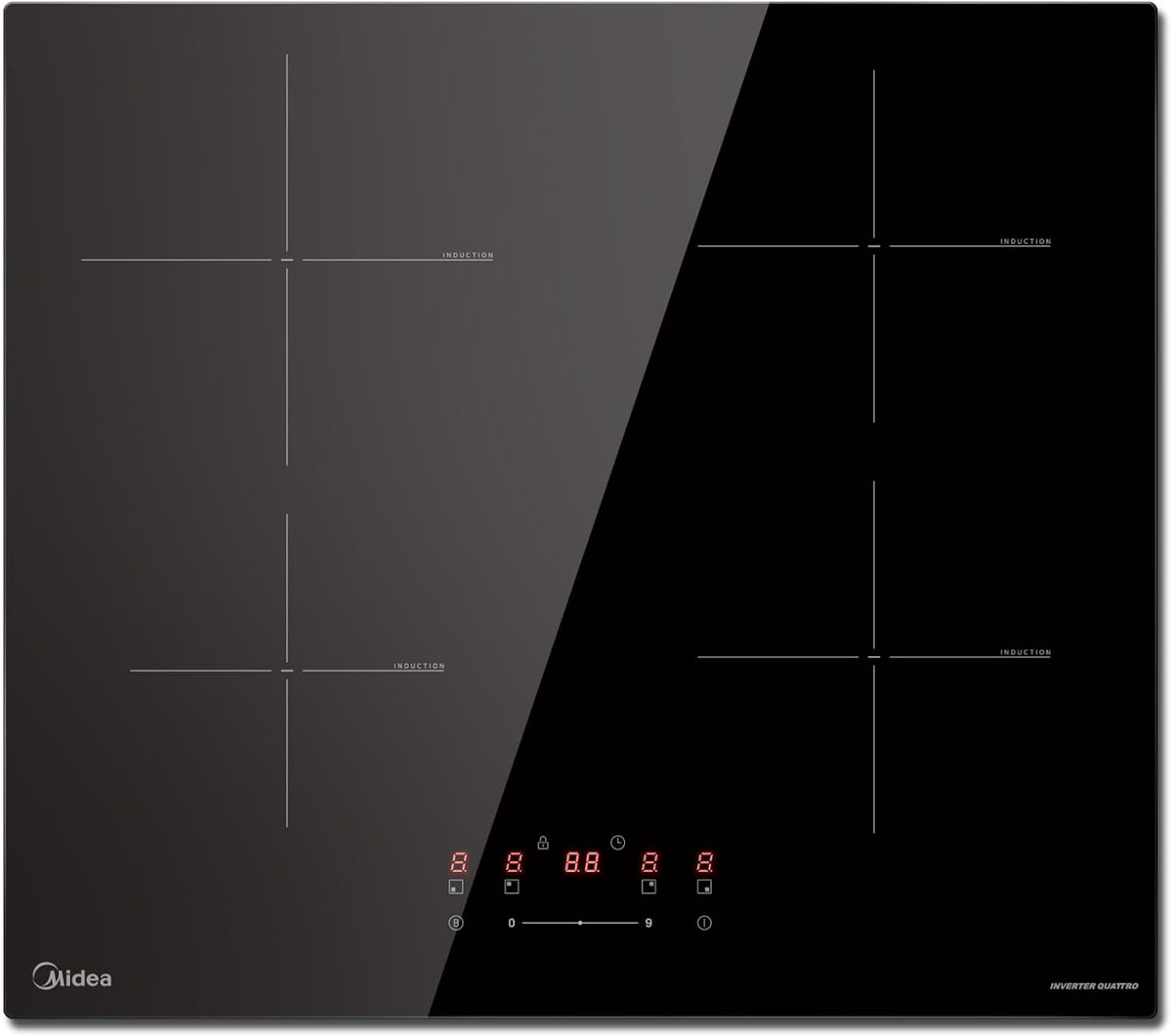 table de cuisson Midea – 7400 W | Noir, Plaque à induction – 4 zones de cuisson | plaque de cuisson encastrable