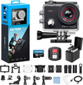 AKASO Caméras embarquées, 40M – Noir/Argent | EK7000 Pro Caméra Sport 4K avec Carte MicroSDXC 256 Go, Stabilisateur EIS