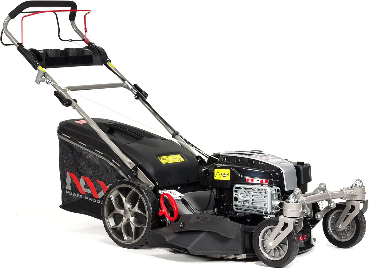 tondeuse à gazon NAX | 56 cm, 75 L – Noir/Argent/Rouge