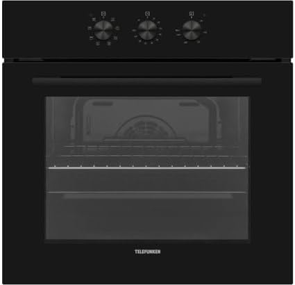 four encastrable TELEFUNKEN | 65 litres, Noir – catalyse TFKFM65K2 | Chaleur brassée, Minuteur