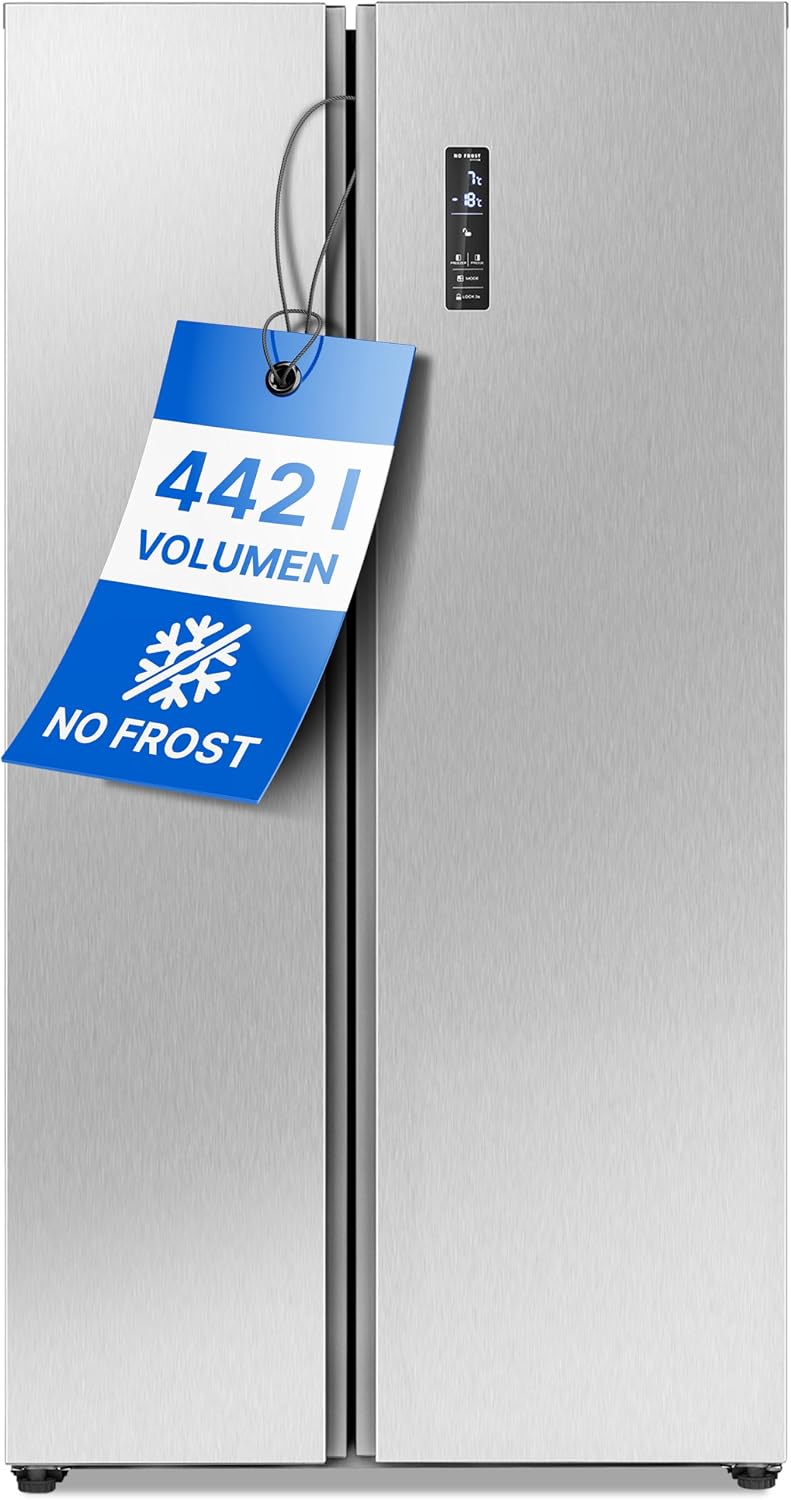 réfrigérateur Bomann – frigo | Argent, Combiné -congélateur SBS 7344 – fonction de refroidissement rapide | fonction de congélation rapide