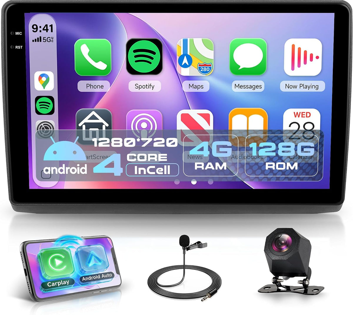Autoradio Rimoody – 4G | 128G, 10 Pouces – Noir