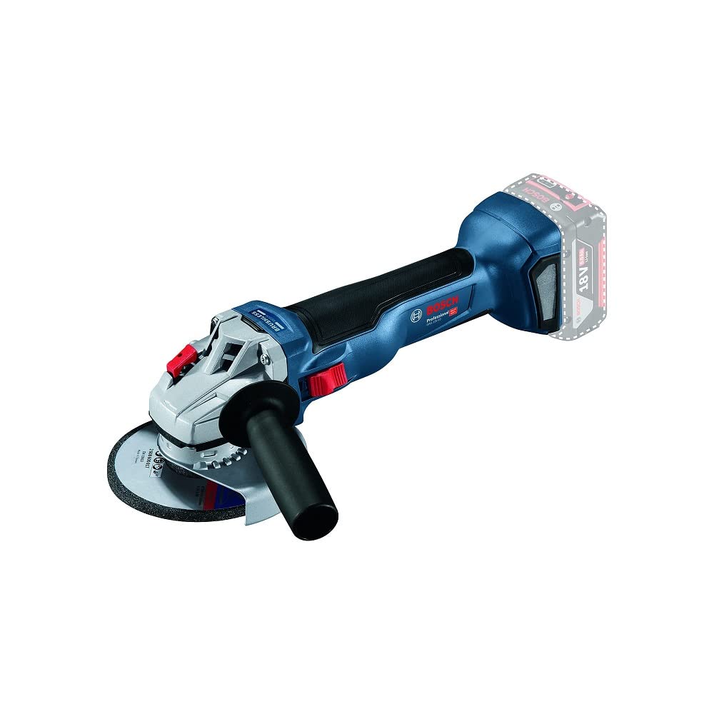 Bosch Professional Meuleuses d'angle, 18 V – 125 mm | Bleu/Noir/Rouge/Gris, System meuleuse Angulaire GWS -10 (diamètre de Disque