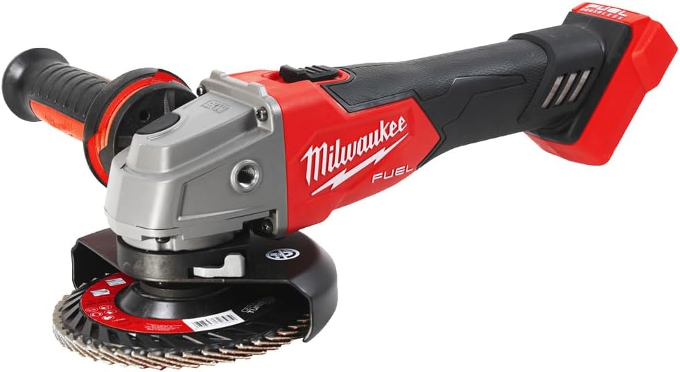 Outillage électroportatif Milwaukee – Rouge/Noir/Argent | Akum. kampinis šlifuoklis M18 FSAG 125X-0 (be akum. ir kroviklio)