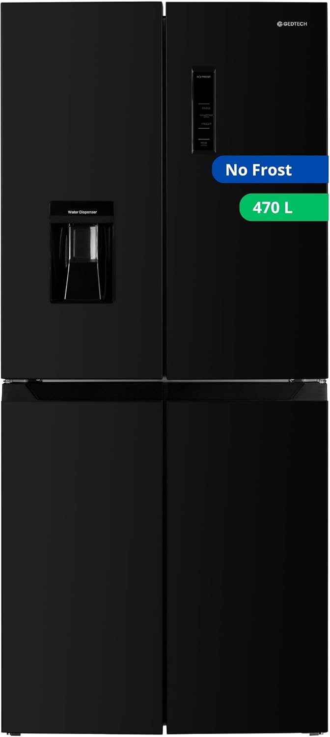 réfrigérateur GEDTECH | frigo, 470 L – 301 L | 169 L, Noir – Réfrigerateur multi-portes GMP470BL ( + ) - No Frost
