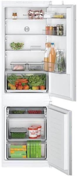 réfrigérateur Bosch | frigo, 177.2 x 54.1 cm – Blanc | KIV865SE0, combiné intégrable – Charnières à glissières