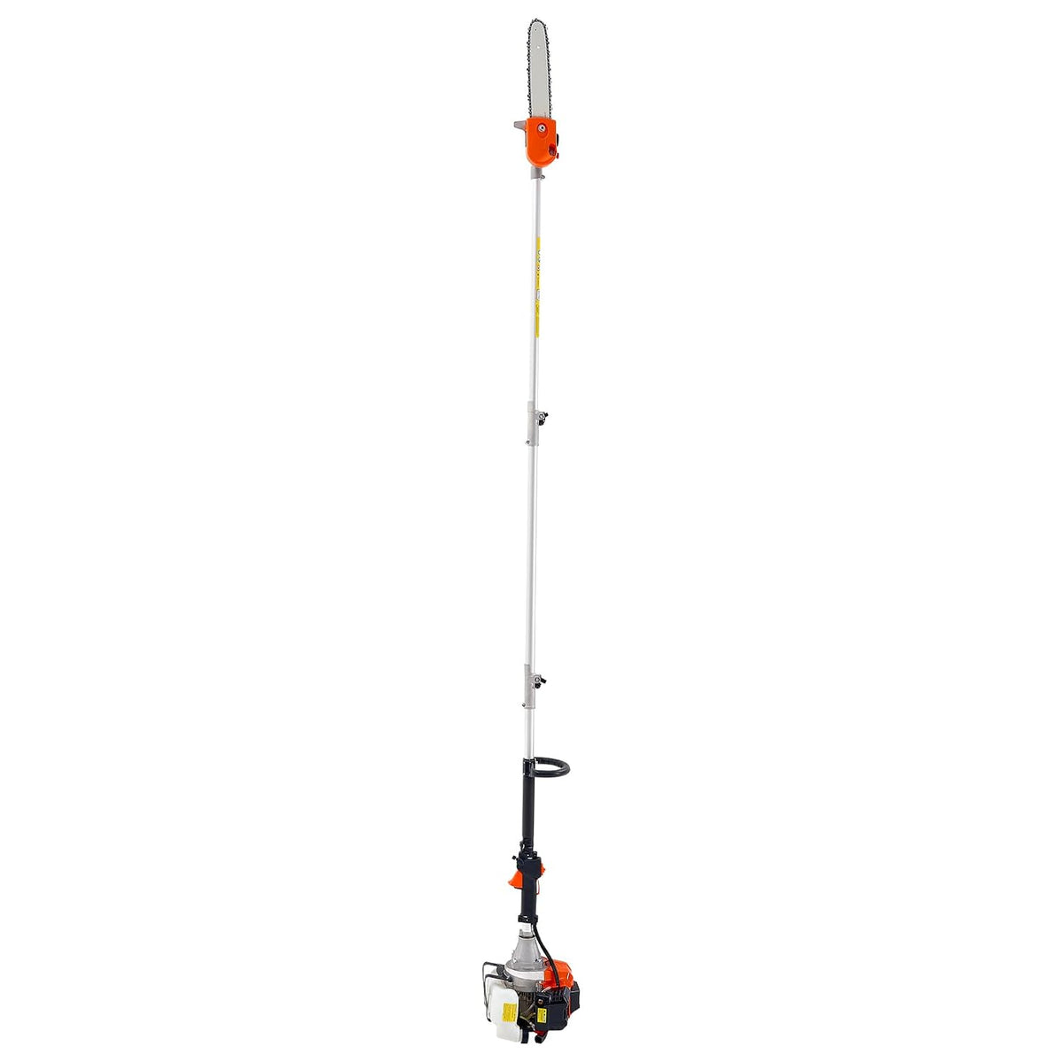 VEVOR Outillage de jardin motorisé, 1,75 CV – 3,66 m | 25,4 cm, 850 ml – Blanc/Noir/Orange | Élagueuse Thermique sur Perche 2 Temps 43 cc