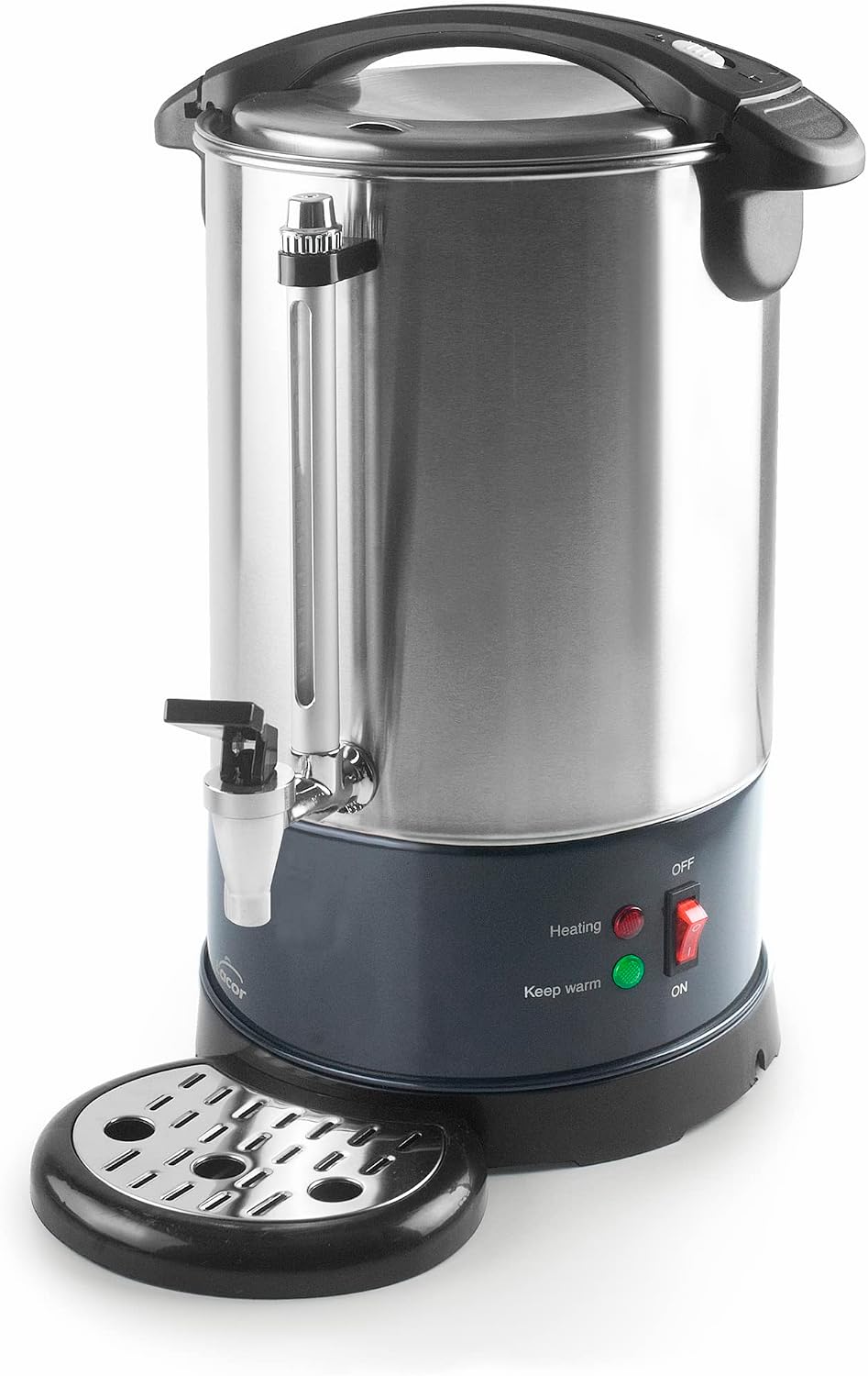 LACOR machine à café, 1500 W Capacité: 10 L (max 8,2 L) Dimensions: 35x35x45 cm – 6 l | 1500 W, Argent/Noir – 69486 - cafetière au compte-gouttes