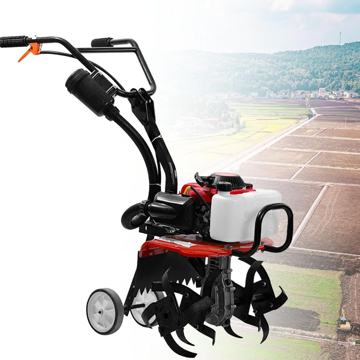 motoculteur Cashwise | 500 tr/min, Noir/Blanc/Rouge – à essence | ménager portatif, motobineuse et rotoculteur