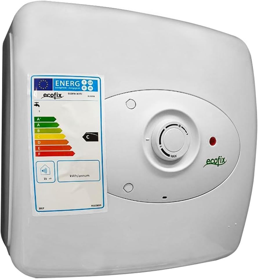 chauffe-eau Ecofix – L447 x P392 x H447 mm | 30 L, 1500 – 230 V | 30 litres, Blanc – électrique à accumolo 1500 W